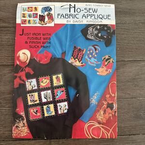 NWT Daisy Cowboy Gear 6281 No-Sew Fabric Appliques Western Applique